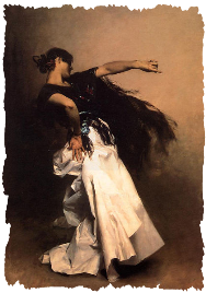Danseuse de Flamenco habillée du classique châle de Manille (XIXe siècle)