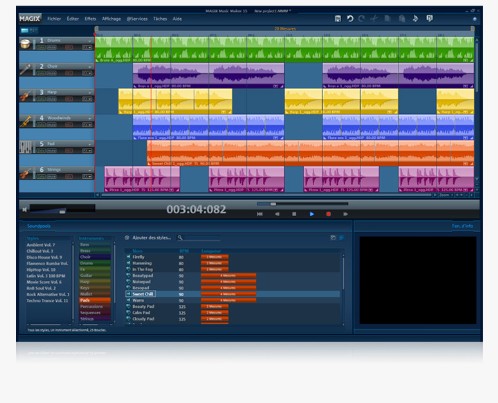 Site web : Magix. INTERFACE PRINCIPALE DE MUSIC MAKER